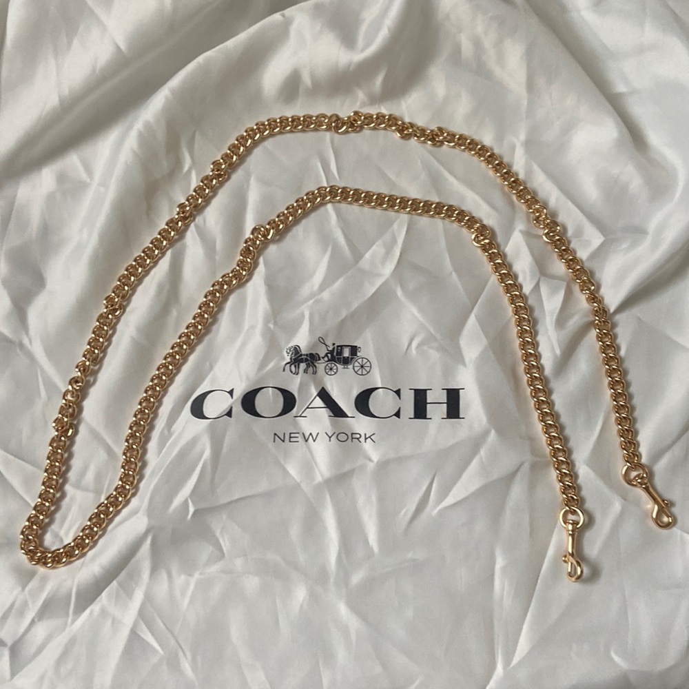 coach gold purse chain